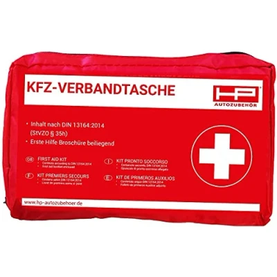 Afbeelding van HP Autozubehör 10039 KFZ verbandtas in rood minimale houdbaarheid min. 4 jaar
