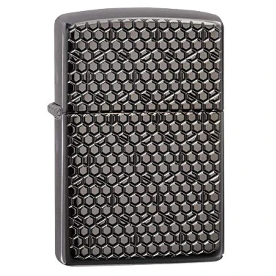 Afbeelding van Zippo Unisex&#039;s Design Pocket Lichter, zwart ijs zeshoek, one size
