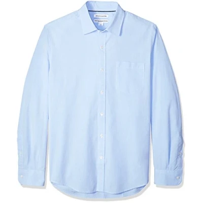Afbeelding van Amazon Essentials Slim fit Poplin Shirt met lange mouwen, Lichtblauw, M