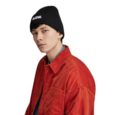 Afbeelding van G STAR Raw Heren Effo Long Beanie Hoed, Zwart (dk Black C754 6484), One Size