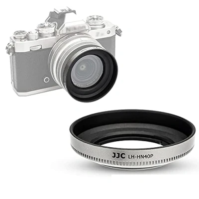 Afbeelding van JJC 46MM Schroefkap voor Nikon NIKKOR Z DX 16 50mm f/3.5 6.3 VR Lens op Z50 Vervangt HN 40 Hood Zilver