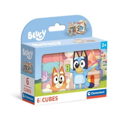 Afbeelding van Clementoni 40662 Bluey, 6 dobbelstenen, behendigheidsspel voor kinderen, gemaakt in Italië, meerkleurig 40662, meerkleurig, 10 x cm