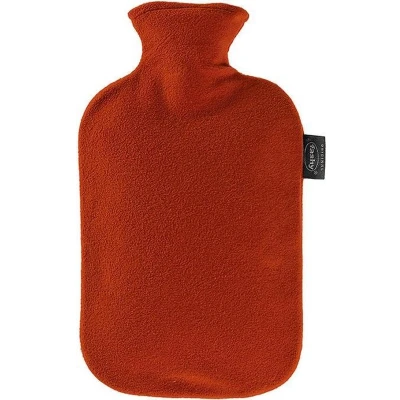 Afbeelding van Kruik met fleece hoes rood 2 liter warmwaterkruik