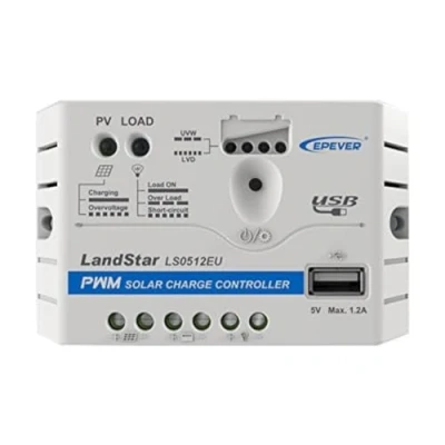 Afbeelding van EPEVER® PWM Landstar EU serie laadregelaar LS 12V/24V met USB aansluiting (LS1012EU (10A, 12V))