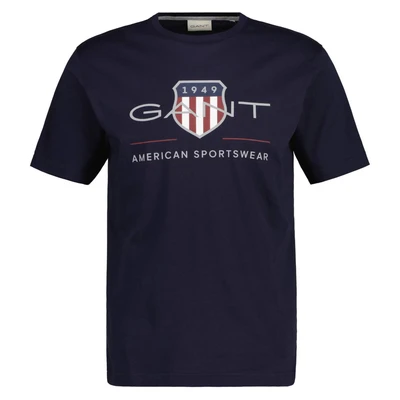 Afbeelding van GANT REG Archive Shield Tshirt print, Heren, Maat: 3XL, Evening blue