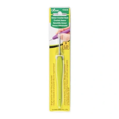 Afbeelding van clover 1040/B Amour Haaknaald maat B1/2,25 mm, overig, meerkleurig, 3,27 x 6,44 22,32 cm