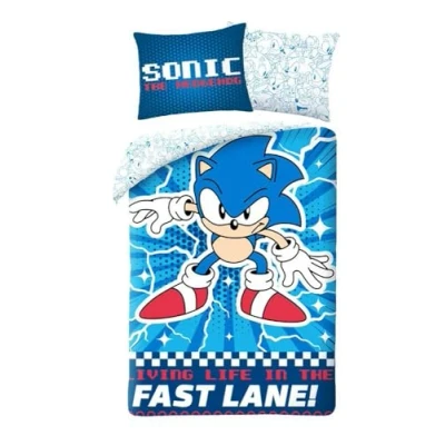 Afbeelding van Sonic Dekbedovertrek, Fast Lane Eenpersoons 140 x 200 cm Katoen