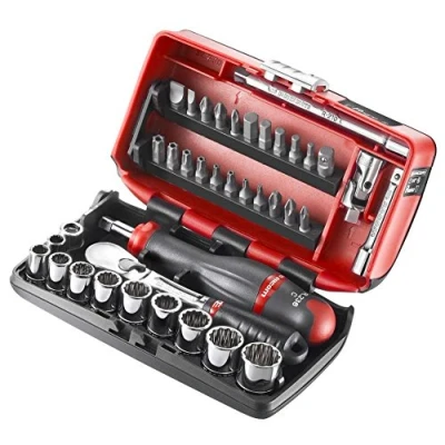 Afbeelding van Facom RL.NANO U2 Compacte 1/4 Doppenset 12 Kant Met Ratel Metstofdichte Kop Inch