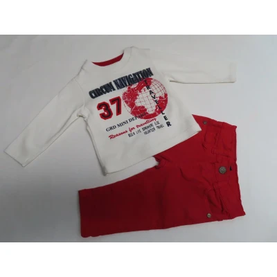 Afbeelding van Ensemble Jongen Creme / rood Traveller 6 maand 68