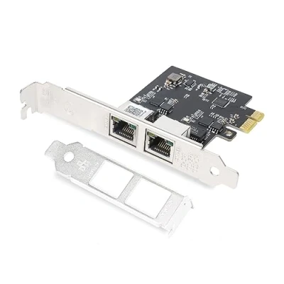 Afbeelding van QINIYEK 2,5 Gbase T PCIe NIC met Realtek RTL8125 chip, Dual RJ45 poort 2500/1000/100 Mbps netwerkadapter, X1, Ethernet kaart voor Windows/Windows Server/Linux