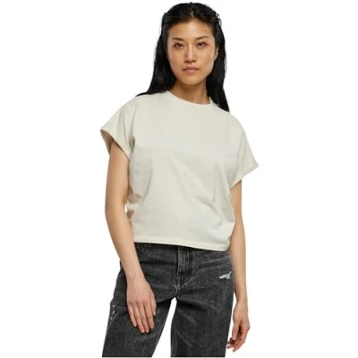 Afbeelding van Urban Classics Ladies Short Pigment DYE CUT ON Sleeve TEE Tshirt basic, Dames, Maat: 5XL, Palesasphalt