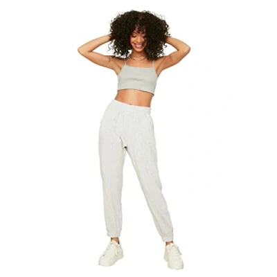 Afbeelding van Trendyol Marineblauwe Fluwelen Losse Joggingbroek Van Joggingstof Twoaw21Ea0201