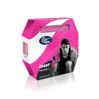 Afbeelding van CureTape® Giant Sports Roze kinesiotape Extra kleefkracht 5cm x 31,5m