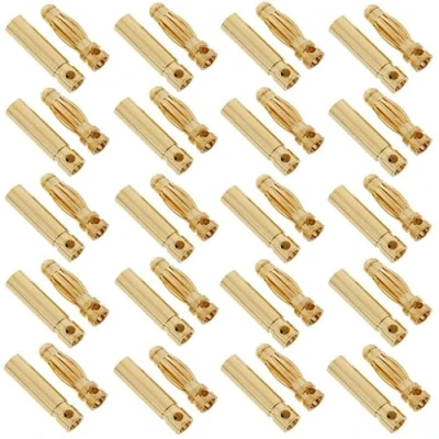 Afbeelding van LinsyRC 20 paar Vergulde 2.0MM 3.0MM 3.5MM 4.0MM 5.0MM 5.5MM 6.0MM 6.5MM 8.0MM Banaanstekker Bullet Mannelijke en Vrouwelijke Connector Adapter voor RC Lipo Batterij ESC Motoren (20 3.0MM)