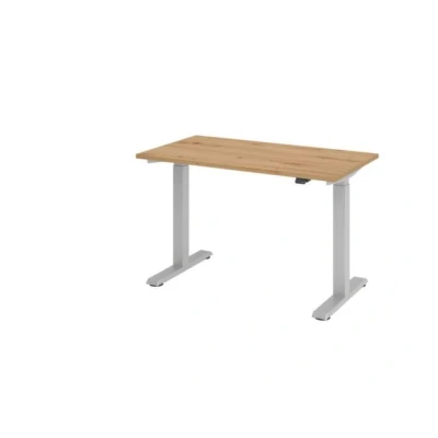 Afbeelding van XMST 612 S Bureau 120 x 67 Tafelhoogte I Elektrisch in hoogte verstelbaar Essen Eik/Zilver