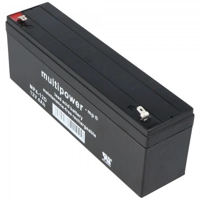 Afbeelding van Multipower MP4 12D loodbatterij, 4,8 mm Faston stekker