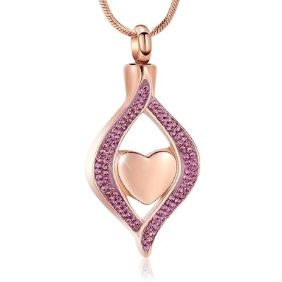 Afbeelding van Minicremation Crematie Sieraden voor Ashes Eye of My Heart Urn Ketting Hangers As Vrouwen Mannen Keepsake Memorial Huisdier Mens, Roestvrij staal