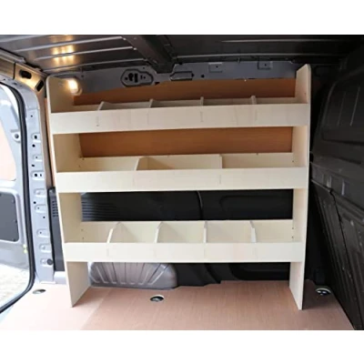 Afbeelding van VANIFY Gemaakt voor de RENAULT KANGOO L2 (SWB) 2008+ bedrijfswageninrichting bestelbus stellingkast, bestuurderszijde bestelwagenrekken (achter)