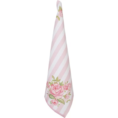 Afbeelding van Clayre &amp; Eef Theedoek 50x70 cm Roze Katoen Rozen
