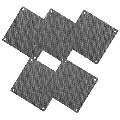 Afbeelding van ASHATA 120 mm ventilator stoffilter mesh, 5 stuks 12 x cm PC Computer PVC afdekking stofdicht zwart, filter koeler zwart behuizing