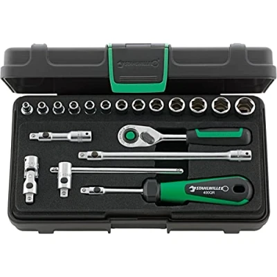 Afbeelding van Stahlwille 40/13/6QR KN 96011180 Dopsleutelset 1/4 (6.3 mm) 19 delig