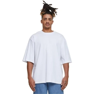 Afbeelding van Build Your Brand Heren T shirt Oversized Sleeve Tee Wit L, wit, L