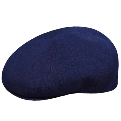 Afbeelding van Kangol heren Tropic 504 flatcap met logoborduring in de kleur Donkerblauw, maat: S