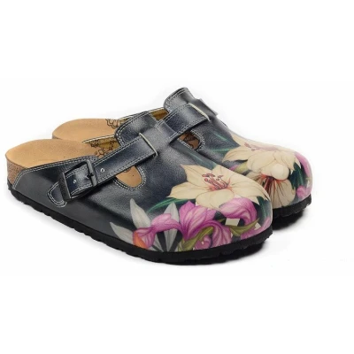 Afbeelding van Goby Elegant Bloom Dames Clogs Handgemaakt Bloemenprint Maat 38