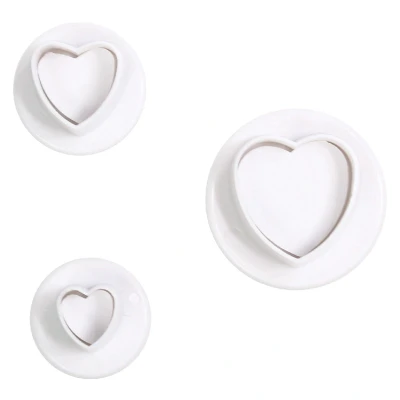Afbeelding van Culpitt Plunger Cutter Set Hartjes 3st.