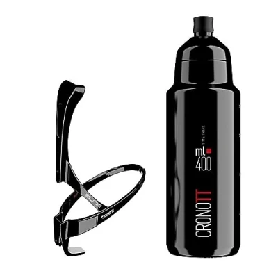 Afbeelding van Elite Bidon En Houder Crono Tt 400 Ml Zwart 2 delig