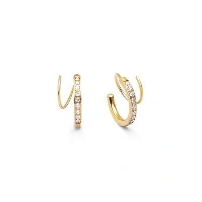 Afbeelding van Singularu Swirl Oorbellen goldcoloured, Dames, Maat: One Size, Gold coloured