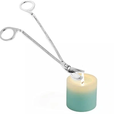 Afbeelding van Candle Wick Trimmer, roestvrij staal, gepolijst, schaar, gereedschap diep in kaarsen, om gebruikte lonten te snijden (splinter)