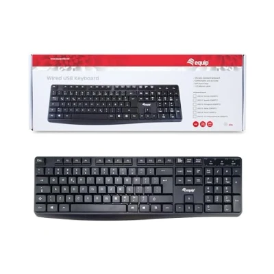 Afbeelding van Equip 245215 toetsenbord USB QWERTY Amerikaans Engels Zwart