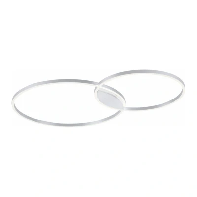 Afbeelding van Paul Neuhaus Design plafondlamp Q Kate 2 rings 124cm grijs 6590 95
