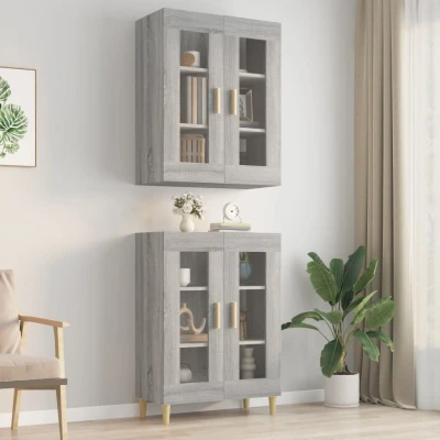 Afbeelding van Hangkast 69,5x34x90 cm grijs sonoma eikenkleurig