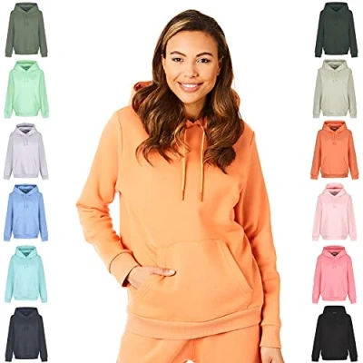Afbeelding van Light &amp; Shade Dames Hooded Soft Touch Loungewear Hoodie Sweatshirt Top Oranje