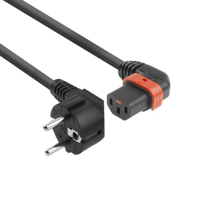 Afbeelding van C13 kabel ACT 2 meter (Haaks, Links, IEC lock)