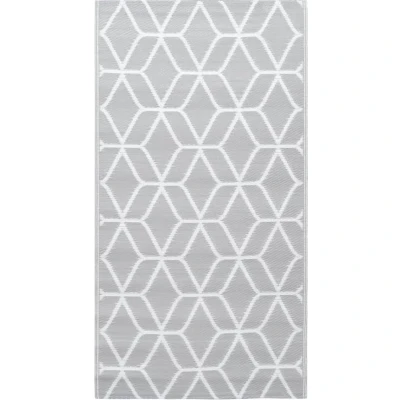 Afbeelding van Buitenkleed Tuinkleed Kleed Tapijt Tuintapijt Vloerkleed Tuin Buitentapijt Tuinaccessoire Accessoire Vloerbedekking PP Grijs