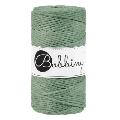 Afbeelding van Bobbiny Macramé garen, 3 mm, 100 m, eucalyptusgroen
