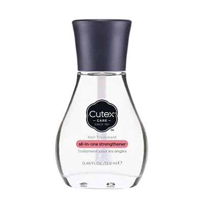 Afbeelding van Revlon Cutex Alles in één nagelversterkerbehandeling, basis en topcoat (13,6 ml) voor zwakke beschadigde nagels, spaanbestendig, dermatologisch getest