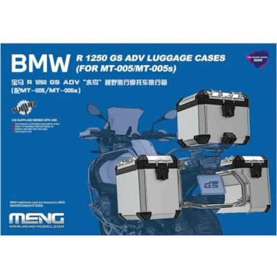 Afbeelding van 1:9 MENG SPS091S BMW R1250 GS ADV Bagagekoffers Voorgekleurde versie Plastic Modelbouwpakket