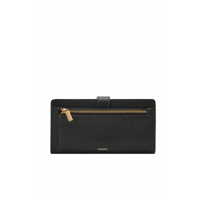 Afbeelding van Fossil Tab Bifold Harwell voor dames LiteHide leer, SL10032001, zwart, 17.15 cm L x 1.91 W 8.89 H, Casual