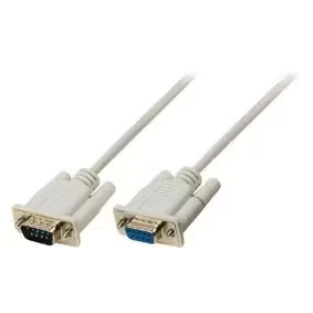 Afbeelding van Seriële kabel SUB D 9 Pins Male Female 10.0 m Ivoor