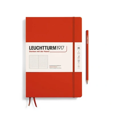 Afbeelding van Leuchtturm notitieboek fox red dotted composition hardcover b5 178x254mm