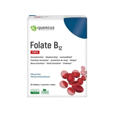 Afbeelding van Quercus Folate B12 (80 tabletten)