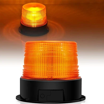 Afbeelding van Dinfu led zwaailicht waarschuwingslicht, 12V 24V geel waarschuwingslicht met magnetisch voor auto vorkheftruck tractor golfwagen UTV aanhanger SUV J eep