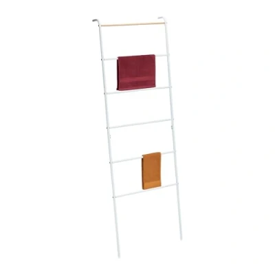 Afbeelding van handdoekladder badkamer 160,5x55,5 cm metaal wit