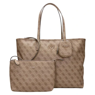 Afbeelding van Guess Power Play Large Tech Tote Dames Shopper Latte Logo One Size