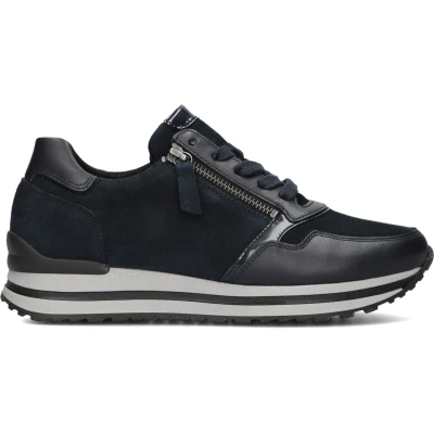 Afbeelding van Gabor 528 Sneakers Leer Dames Blauw Maat 37