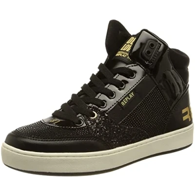 Afbeelding van Replay Cobra Hoge sneakers Meisjes Zwart Maat 31